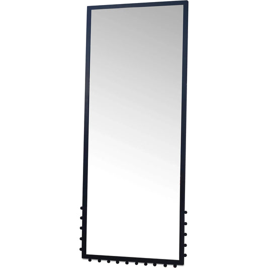 Figaro Floor Mirror by Moe's Home Collection in black. Made from cast aluminum, glass mirror, mdf back in a unique style.