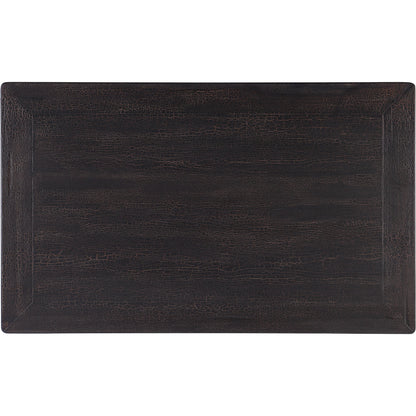 Big Sky Turned Leg Cocktail Table by Hooker Furniture in charred timber. Made from pecky hickory veneers, solid-wood edged top in a traditional style.