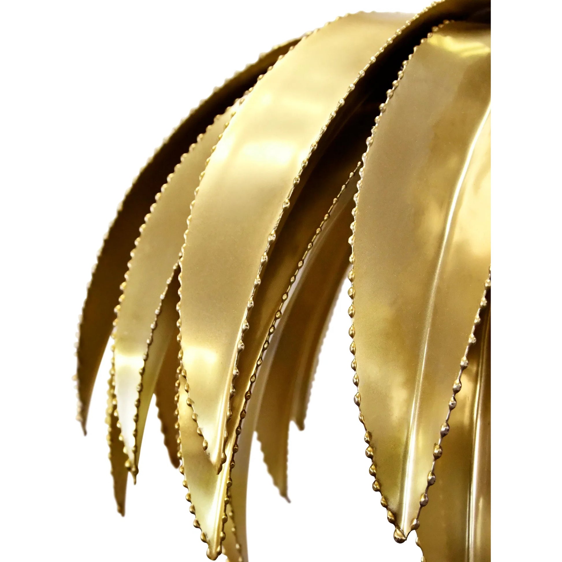 Fifi Palm Leaf Pendant by Worlds Away in antique brass. Made from unique in a coastal style.