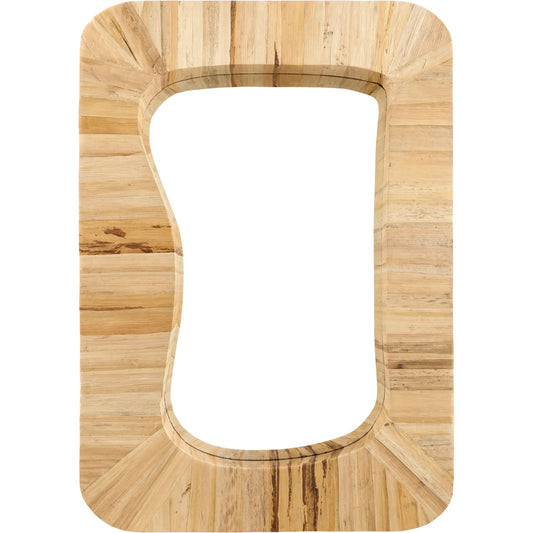 Fifi Accent Mirror by Surya in natural and lacquered. Made from rattan in a unique style.