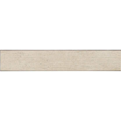 Curvy Console Table by Hooker Furniture in cream. Made from tubular, solid steel with travertine marble in a modern style.
