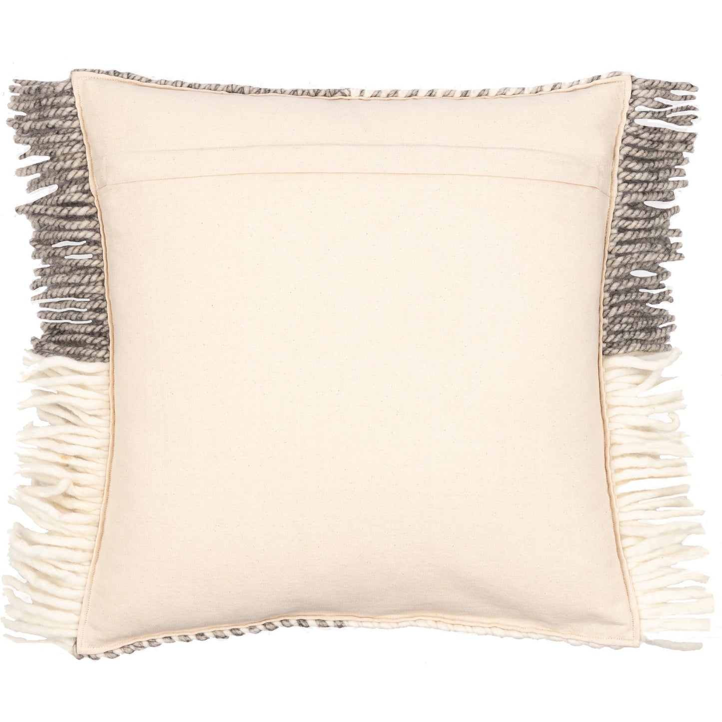 003 SI-1881849,SI-1881850,SI-1881851,SI-1881852,SI-1881853,SI-1881854 | Additional Silo | Faroe II Pillow - 28399 by Surya in cream, gray, charcoal. Made from 100% wool, 100% cotton in a cottage & farmhouse style.