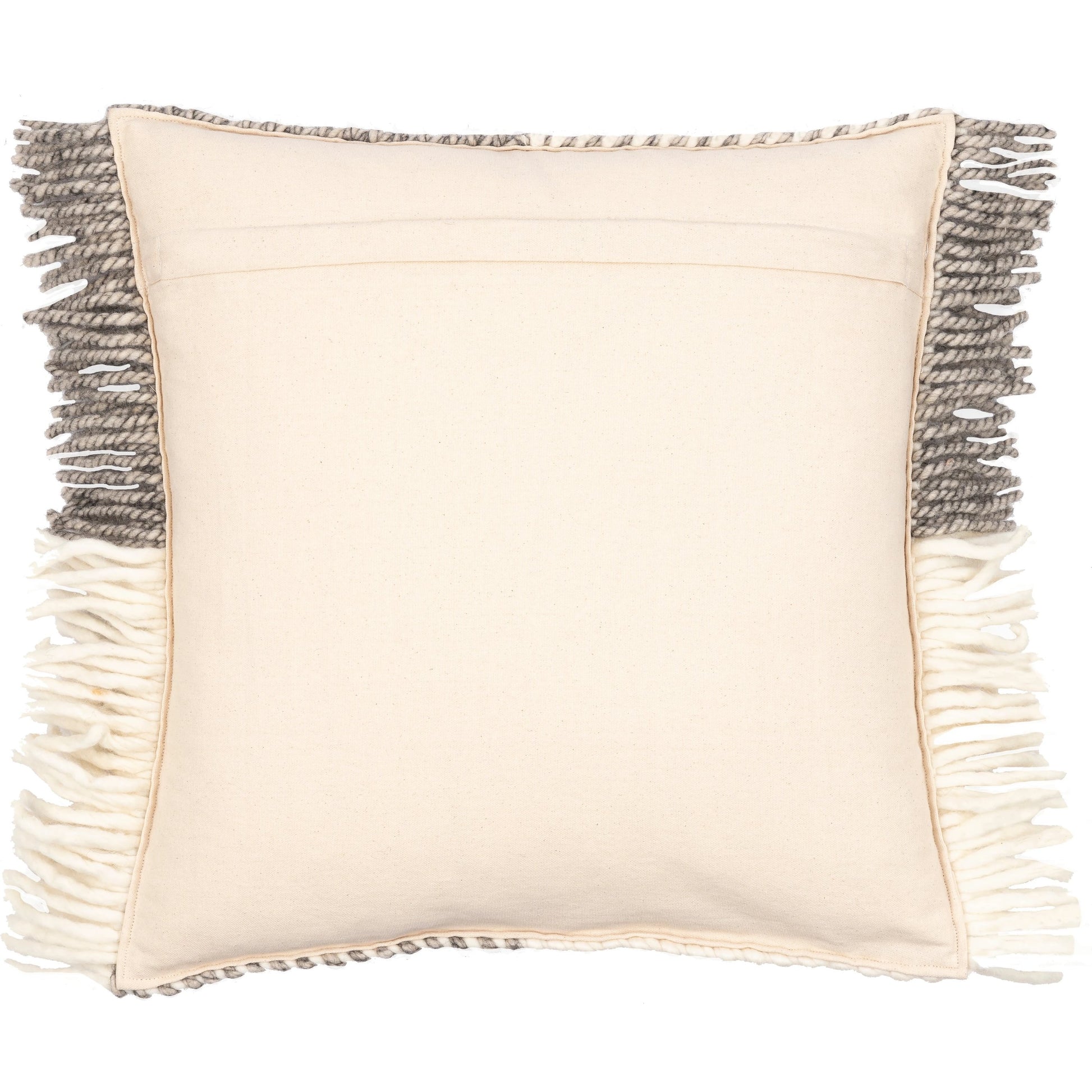 Faroe II Pillow - 28399 by Surya in cream, gray, charcoal. Made from 100% wool, 100% cotton in a cottage & farmhouse style.