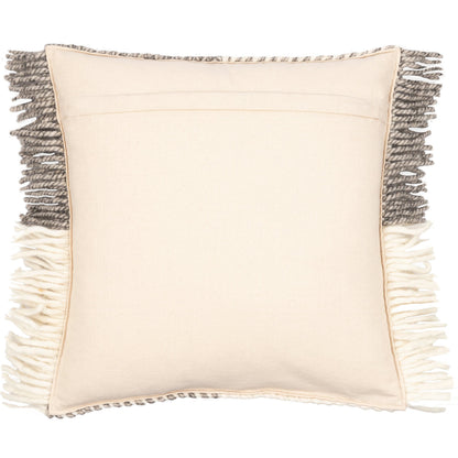 Faroe II Pillow - 28399 by Surya in cream, gray, charcoal. Made from 100% wool, 100% cotton in a cottage & farmhouse style.