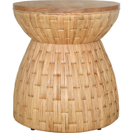 Fiji Round Occasional Table by Worlds Away. Made from unique in a cottage & farmhouse style.