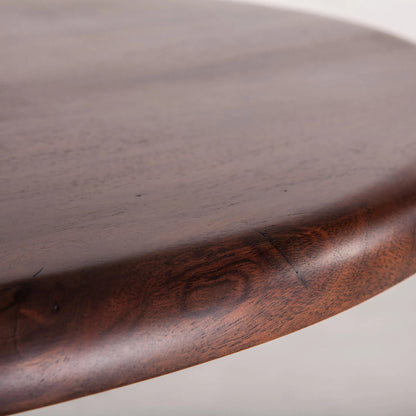 Artezia Acacia Wood Adjustable Side Table by World Interiors in brown and walnut, antique zinc. Made from acacia wood, iron in a rustic style.