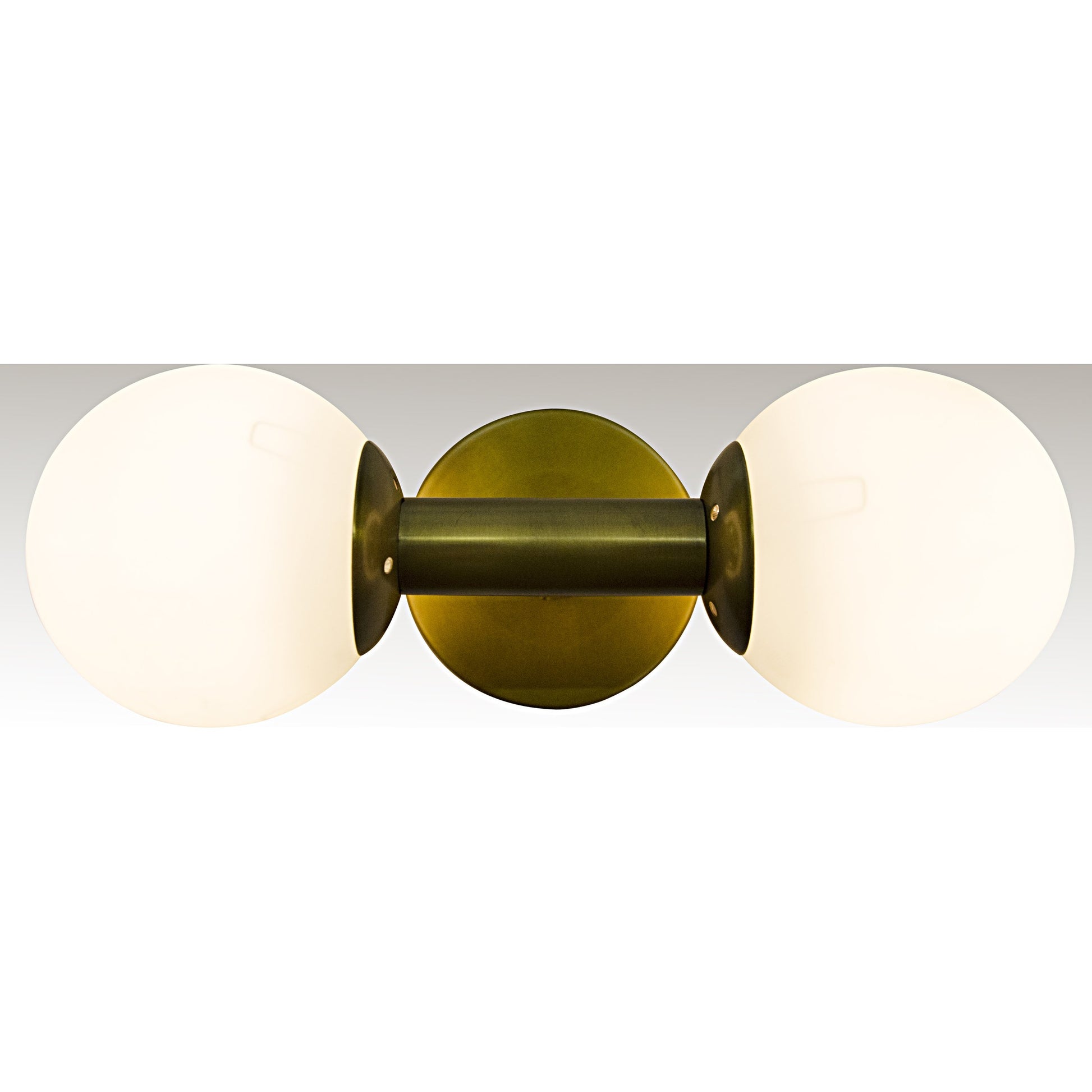 Antiope Sconce by Noir in antique brass. Made from metal, glass in a modern style.