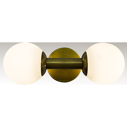 Antiope Sconce by Noir in antique brass. Made from metal, glass in a modern style.