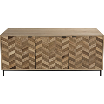 Herringbone Sideboard by Noir in washed walnut. Made from walnut, metal in a eclectic & global style.