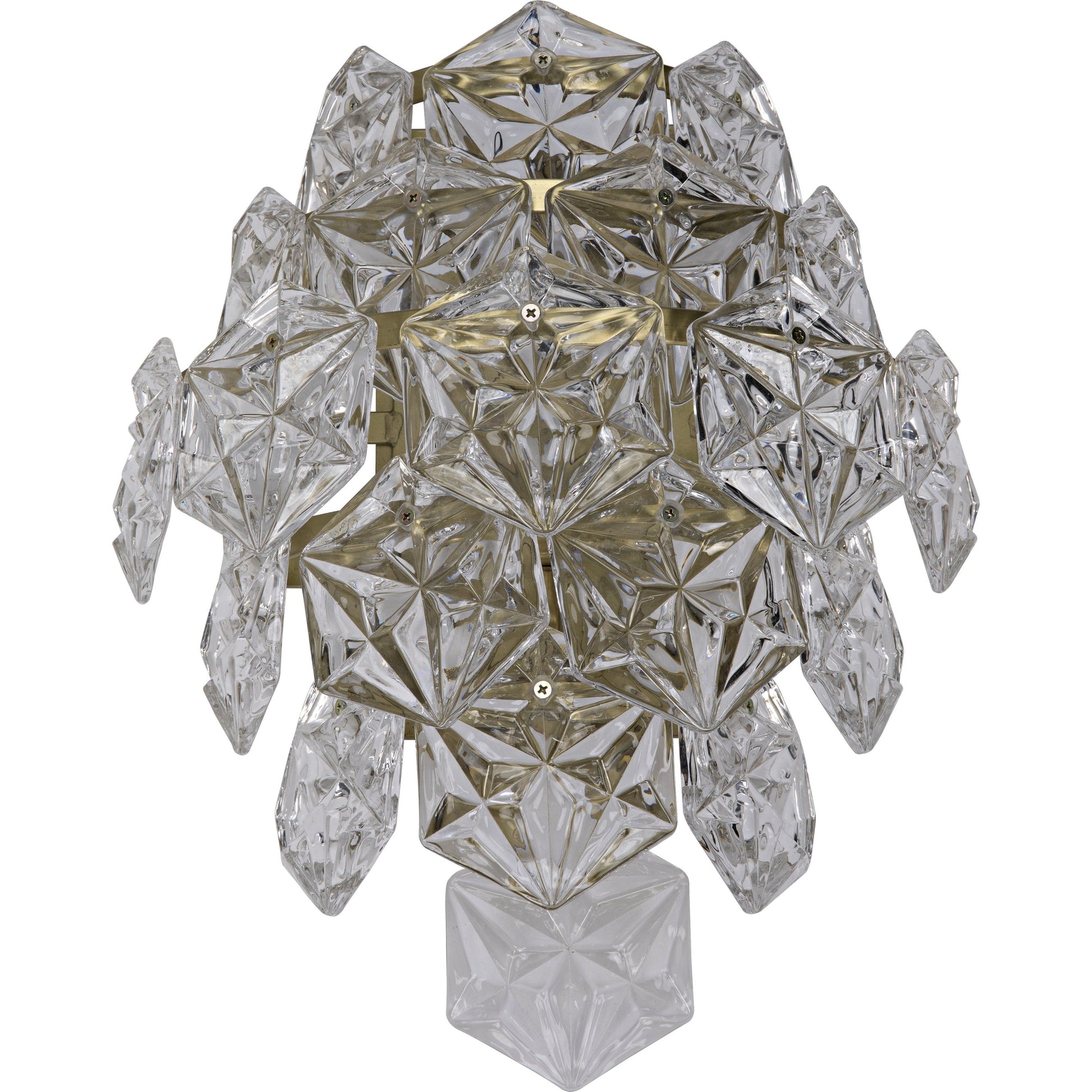 Neive Sconce by Noir in antique brass. Made from metal, glass in a modern style.