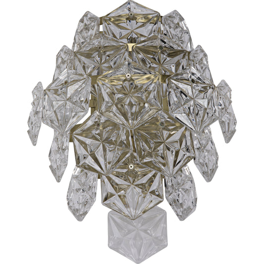 Neive Sconce by Noir in antique brass. Made from metal, glass in a modern style.