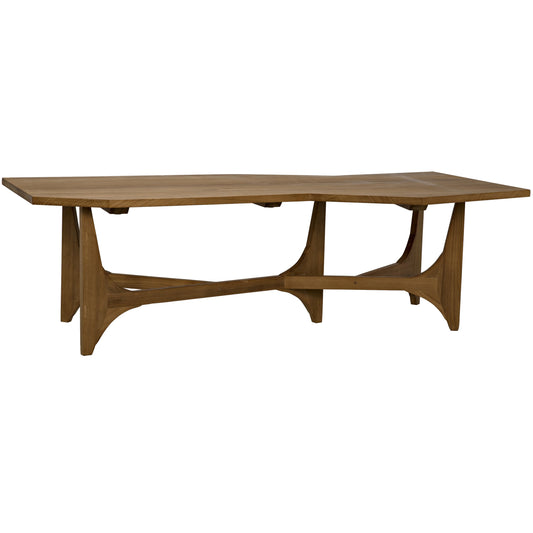 Fenton Coffee Table by Noir in gold teak. Made from teak in a transitional style.