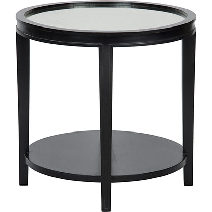 Imperial Side Table by Noir in white wash. Made from mahogany in a transitional style.