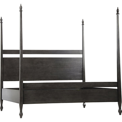 Venice Bed by Noir in hand rubbed black. Made from mahogany in a transitional style.