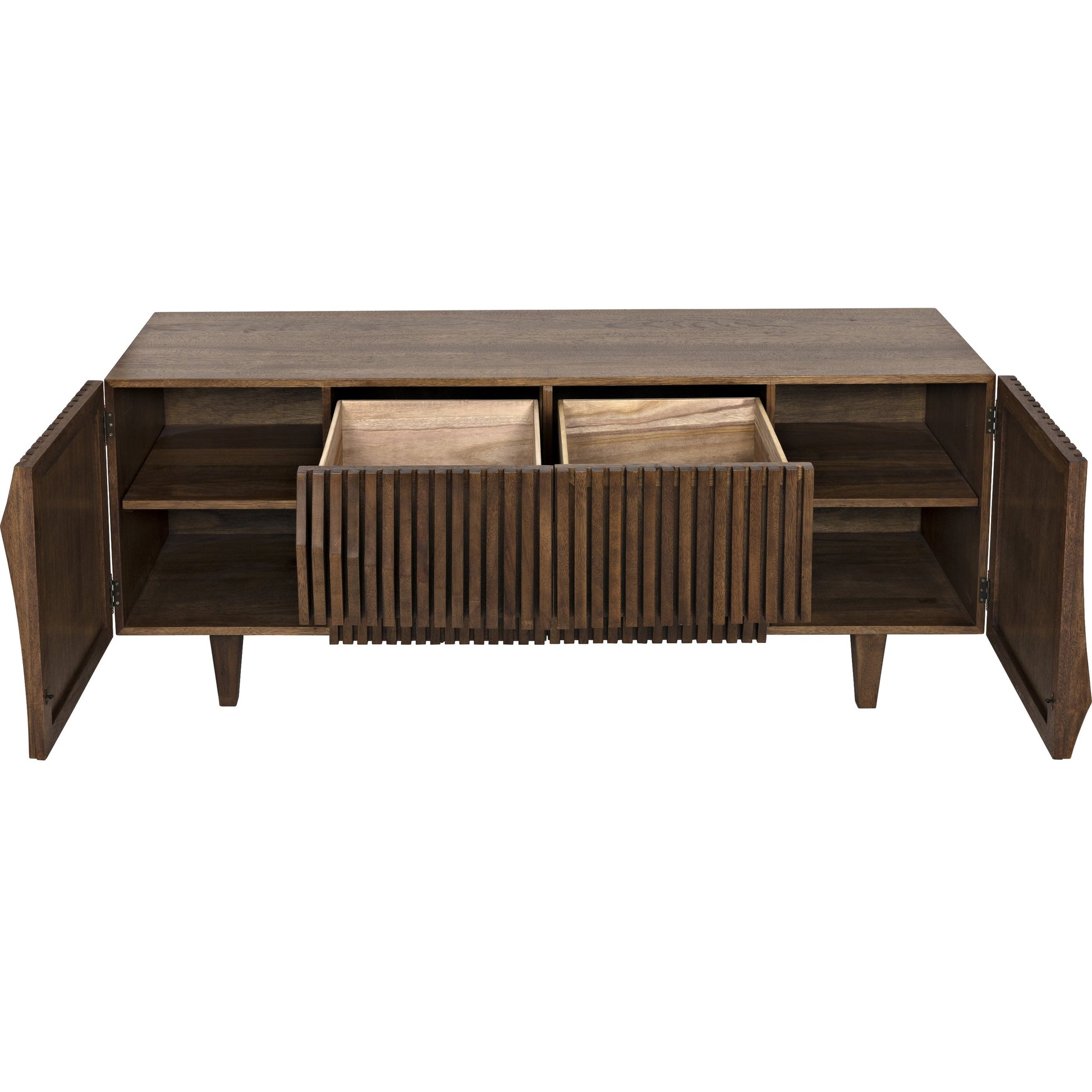 Jin-Ho Sideboard by Noir in dark walnut. Made from walnut in a modern style.