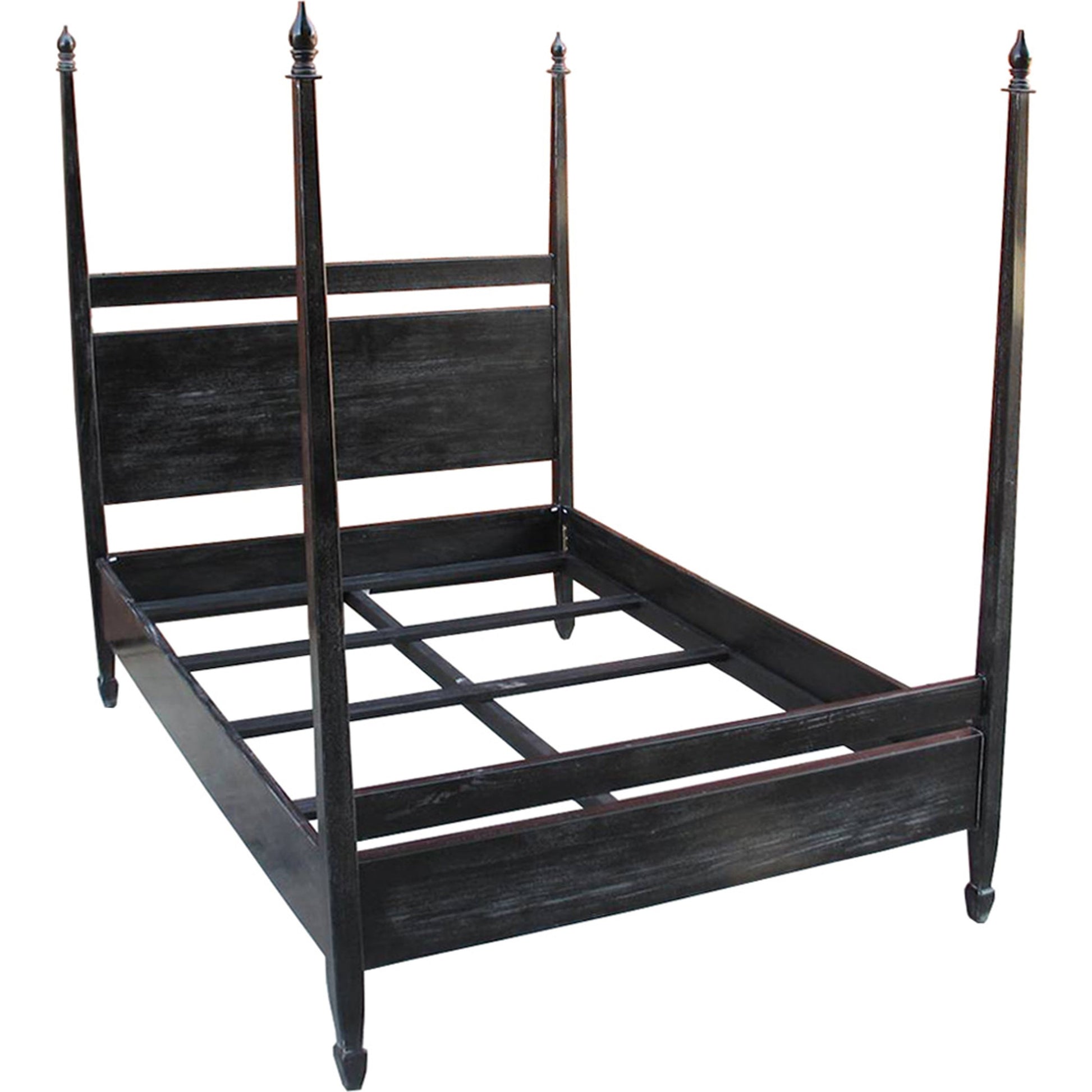 Venice Bed by Noir in hand rubbed black. Made from mahogany in a transitional style.