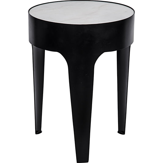 Cylinder Side Table by Noir in metal, quartz. Made from metal, quartz in a transitional style.