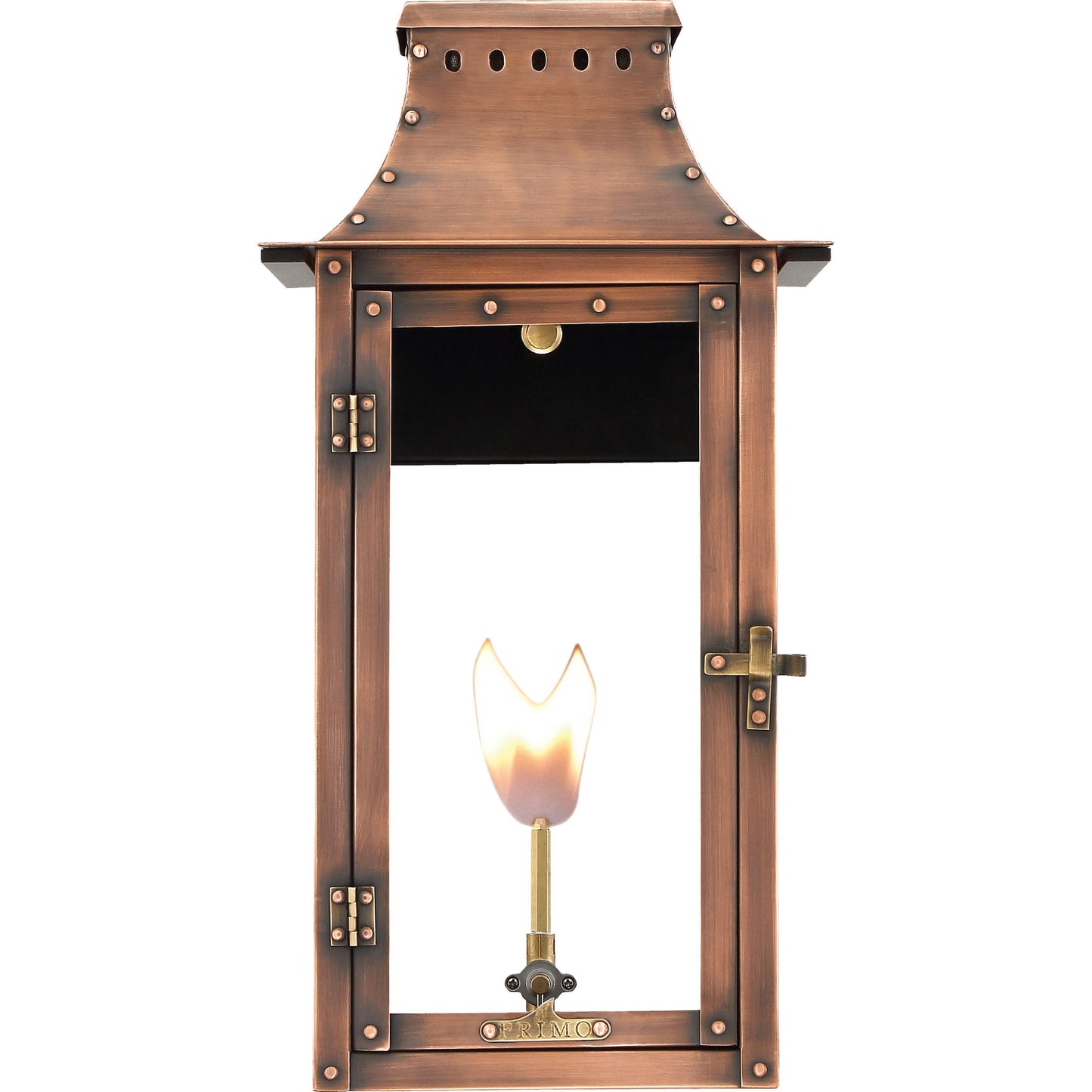 001 S-332205 | Primary Silo | Breaux Bridge Gas Lantern by Primo Lighting in aged copper. Made from copper in a cottage & farmhouse style.