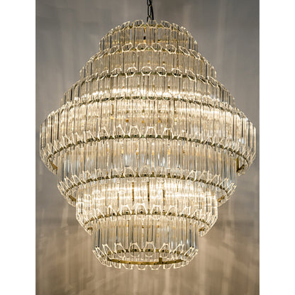 Palazzo Chandelier by Noir in antique brass. Made from metal, glass in a traditional style.
