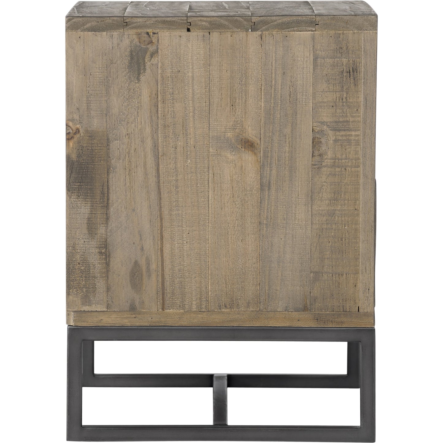 003 S-329470 | Additional Silo | Elena Nightstand by Moe's Home Collection in light brown and nc lacquer (matt). Made from solid pine wood, metal base in a modern style.