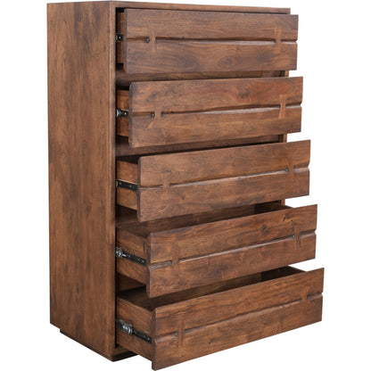 Madagascar Chest by Moe's Home Collection in brown. Made from solid acacia wood in a modern style.