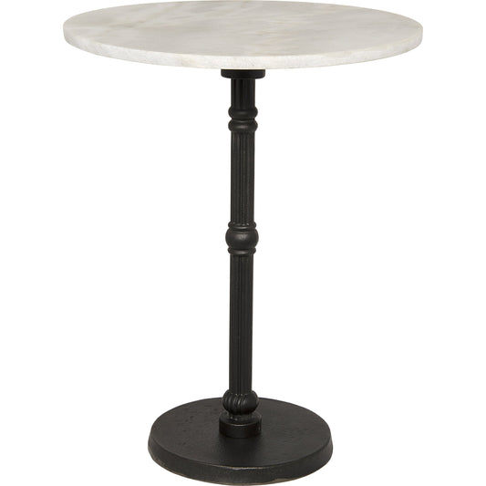 Antonie Side Table by Noir in cast iron, quartz. Made from cast iron, quartz in a traditional style.