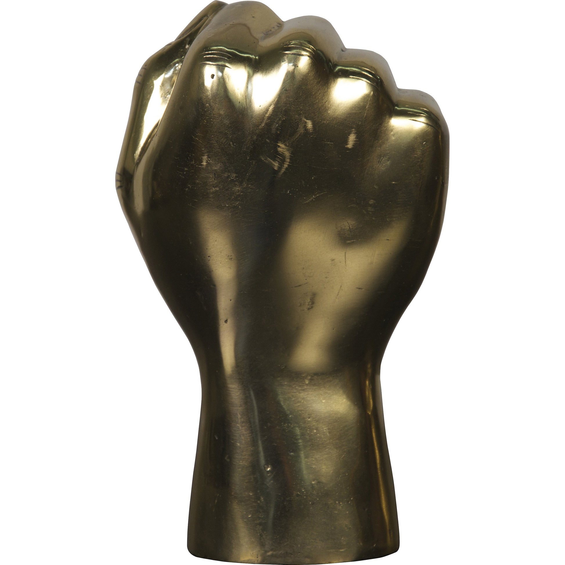 The Solidarity Fist by Noir in brass. Made from brass in a modern style.