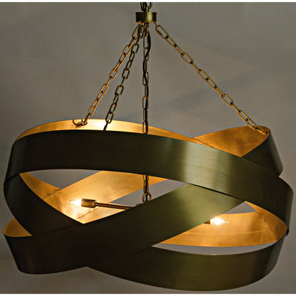 Orion Pendent by Noir in antique brass. Made from metal in a modern style.