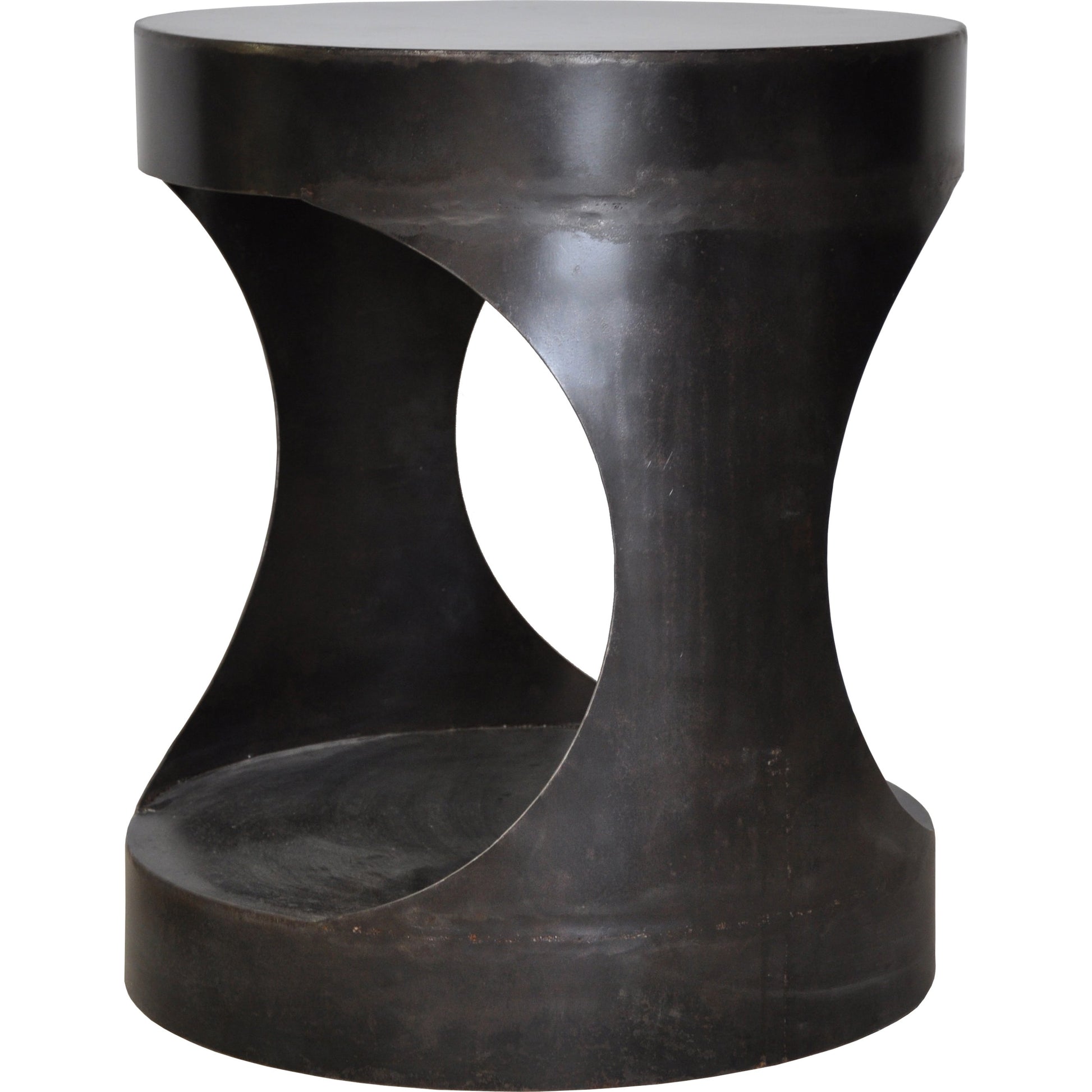 Eclipse Round Side Table by Noir. Made from metal in a transitional style.