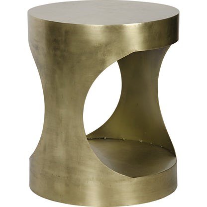 Eclipse Round Side Table by Noir. Made from metal in a transitional style.