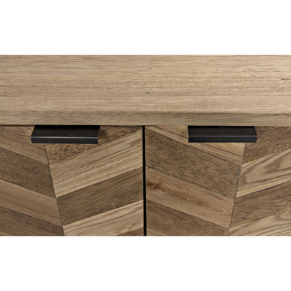 Herringbone Sideboard by Noir in washed walnut. Made from walnut, metal in a eclectic & global style.