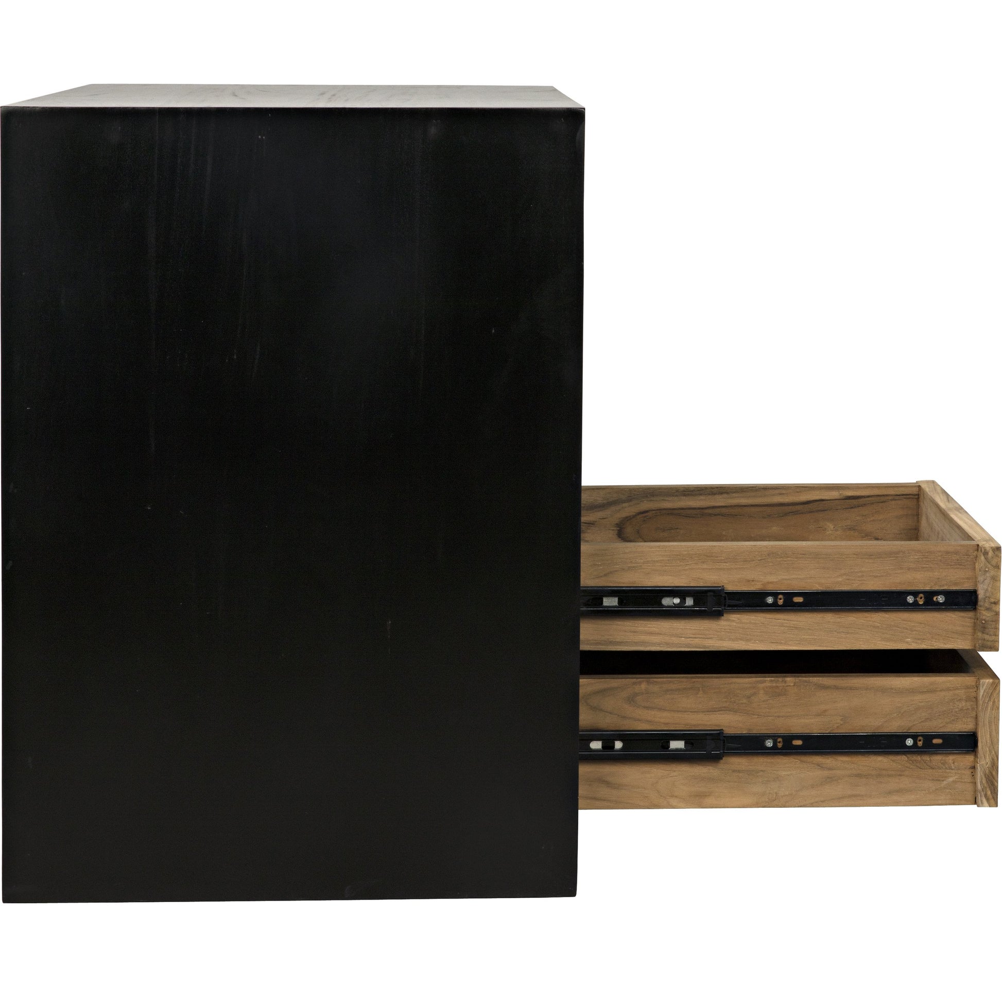 Burton Side Table by Noir in hand rubbed black. Made from mahogany, teak in a modern style.