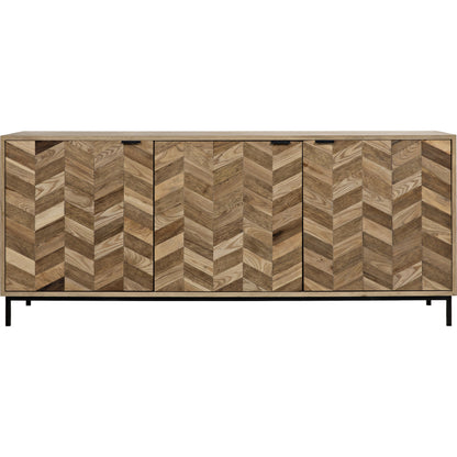 Herringbone Sideboard by Noir in washed walnut. Made from walnut, metal in a eclectic & global style.