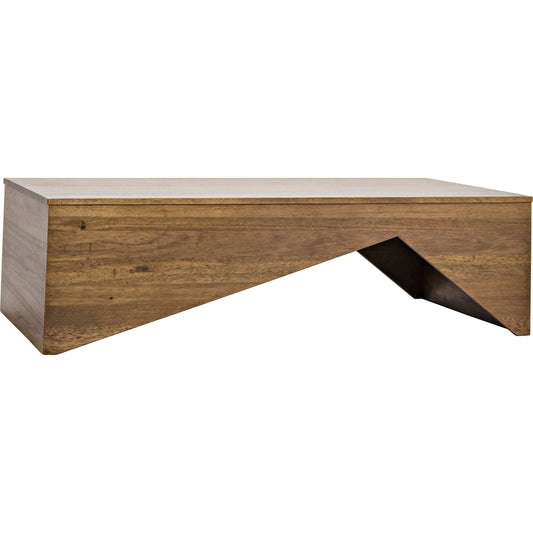 Daiki Coffee Table by Noir in dark walnut. Made from walnut in a modern style.