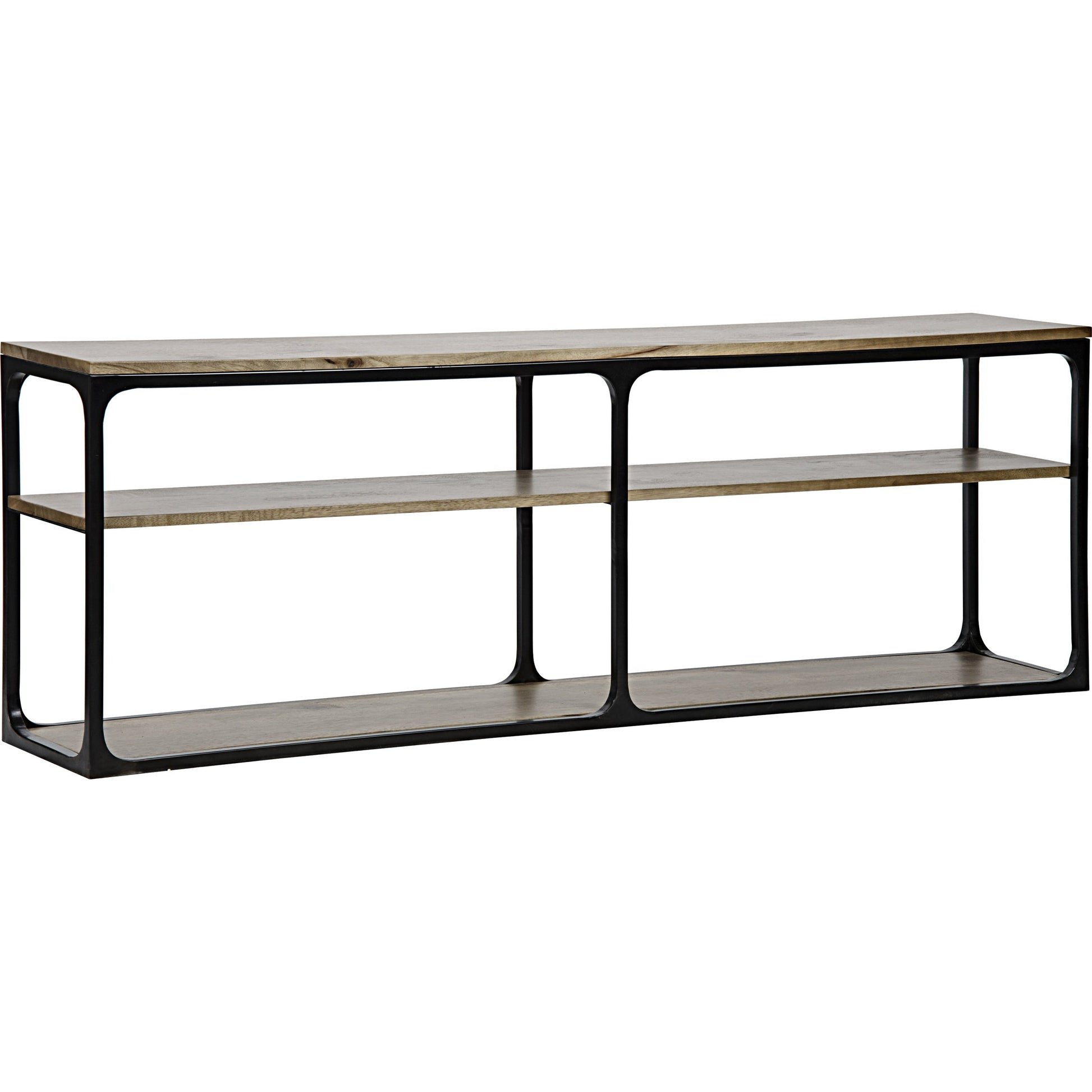 Novie Console by Noir in dark walnut. Made from walnut, metal in a modern style.