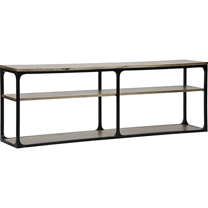 Novie Console by Noir in dark walnut. Made from walnut, metal in a modern style.