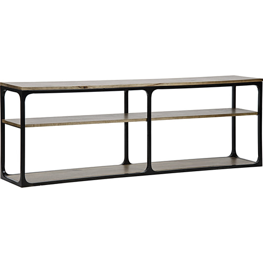 Novie Console by Noir in dark walnut. Made from walnut, metal in a modern style.