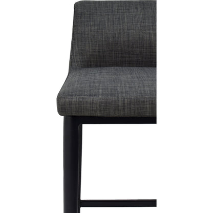 Baron Counter Stool Charcoal by Moe's Home Collection in charcoal gray and powder coated. Made from upholstery: 100% polyester, upholstery foam, steel legs, plywood in a modern style.