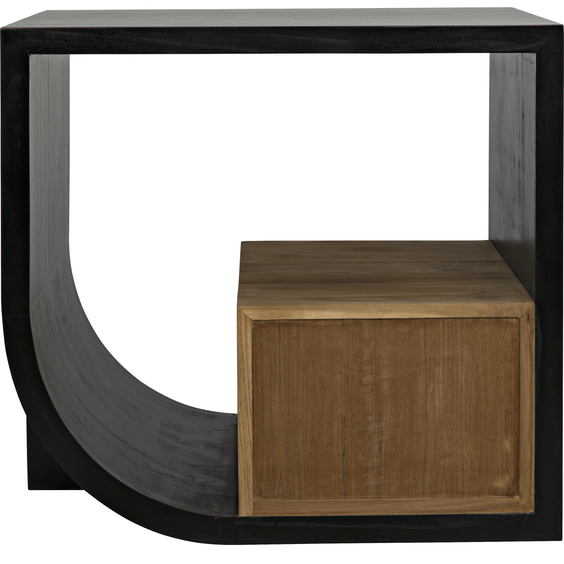 Burton Side Table by Noir in hand rubbed black. Made from mahogany, teak in a modern style.