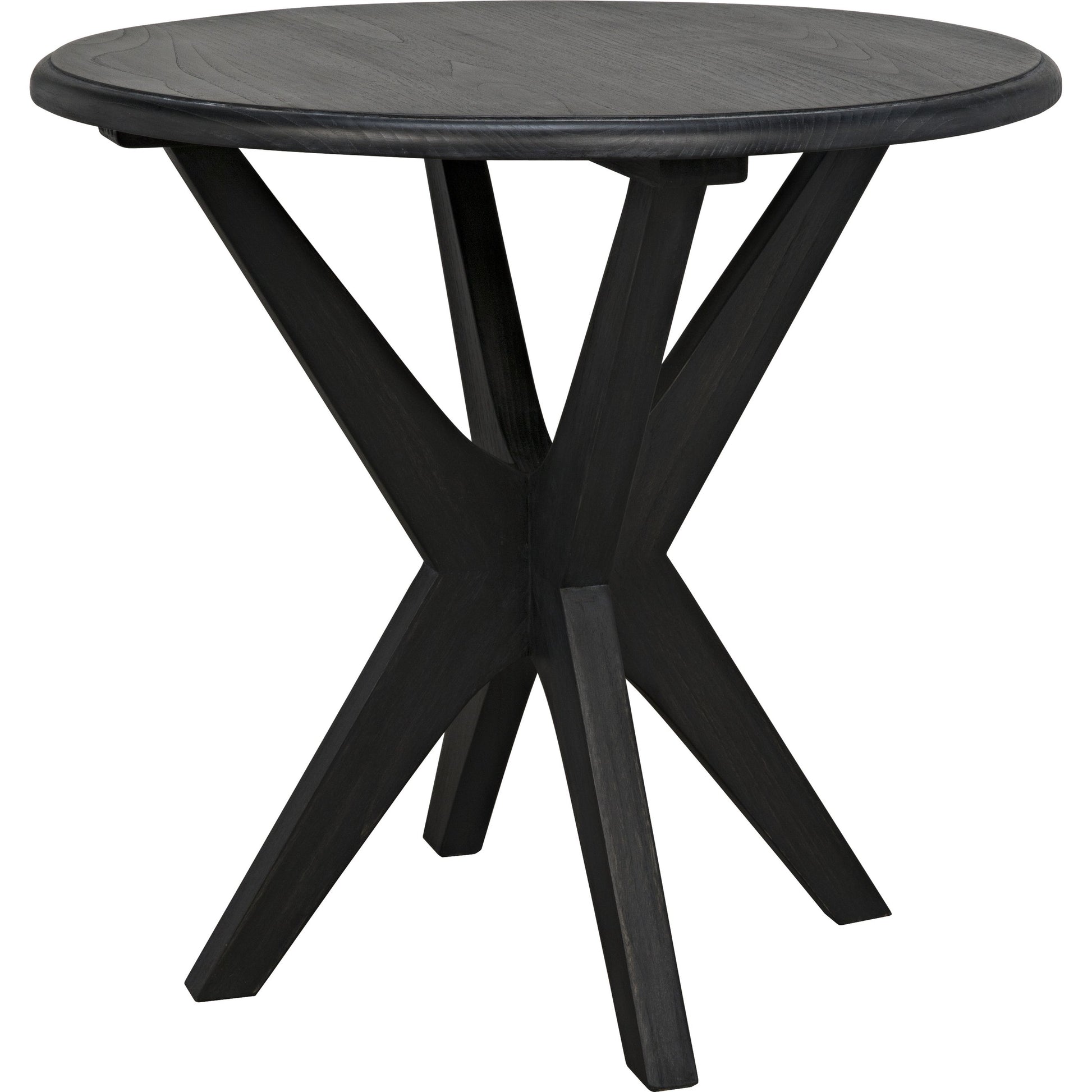 Fox Side Table by Noir in charcoal black. Made from sungkai in a modern style.