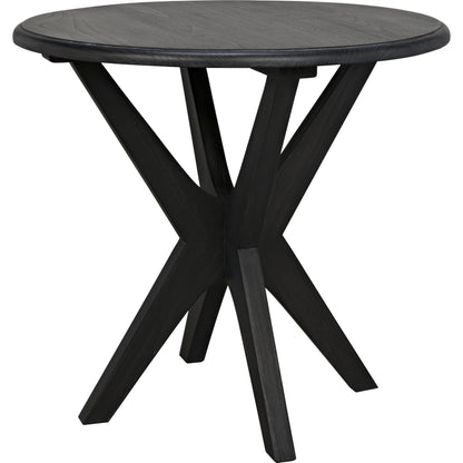 Fox Side Table by Noir in charcoal black. Made from sungkai in a modern style.