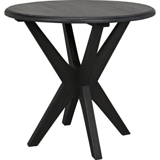 Fox Side Table by Noir in charcoal black. Made from sungkai in a modern style.