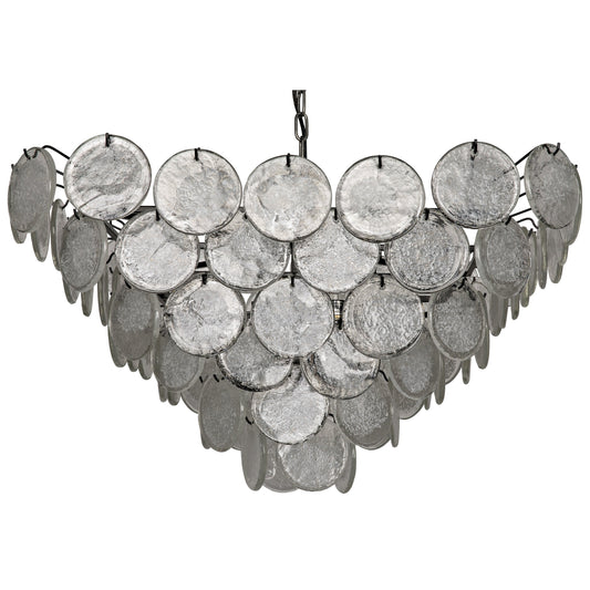 Scala Chandelier by Noir in metal, glass. Made from metal, glass in a eclectic & global style.