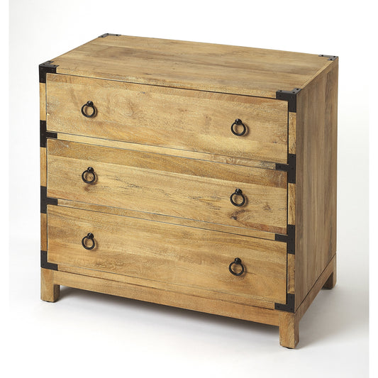 Forster Natural Mango Campaign Chest by Butler Specialty Company in natural wood and natural mango. Made from mango wood solids, mdf in a cottage & farmhouse style.