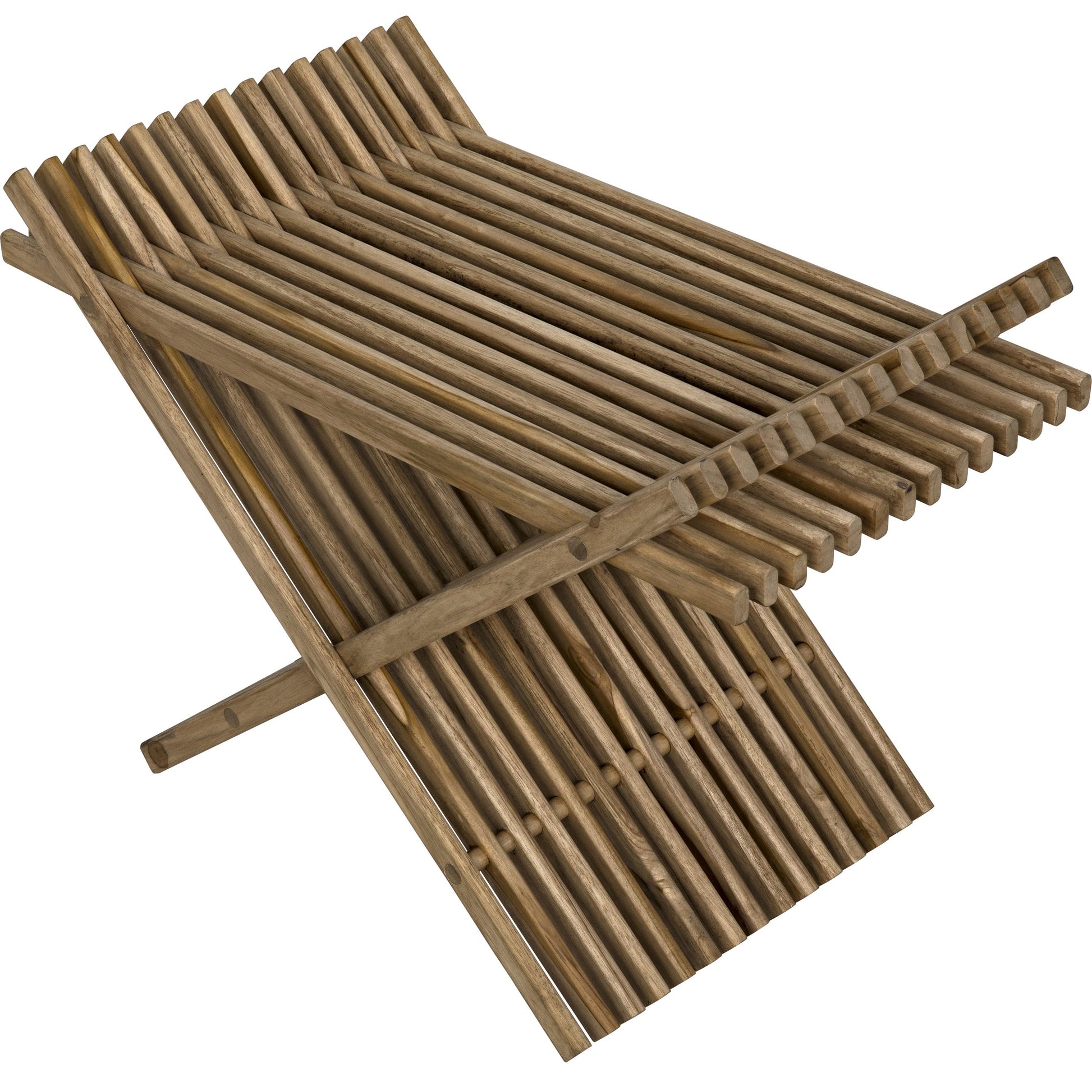 Dede Folding Stool by Noir in teak. Made from teak in a modern style.