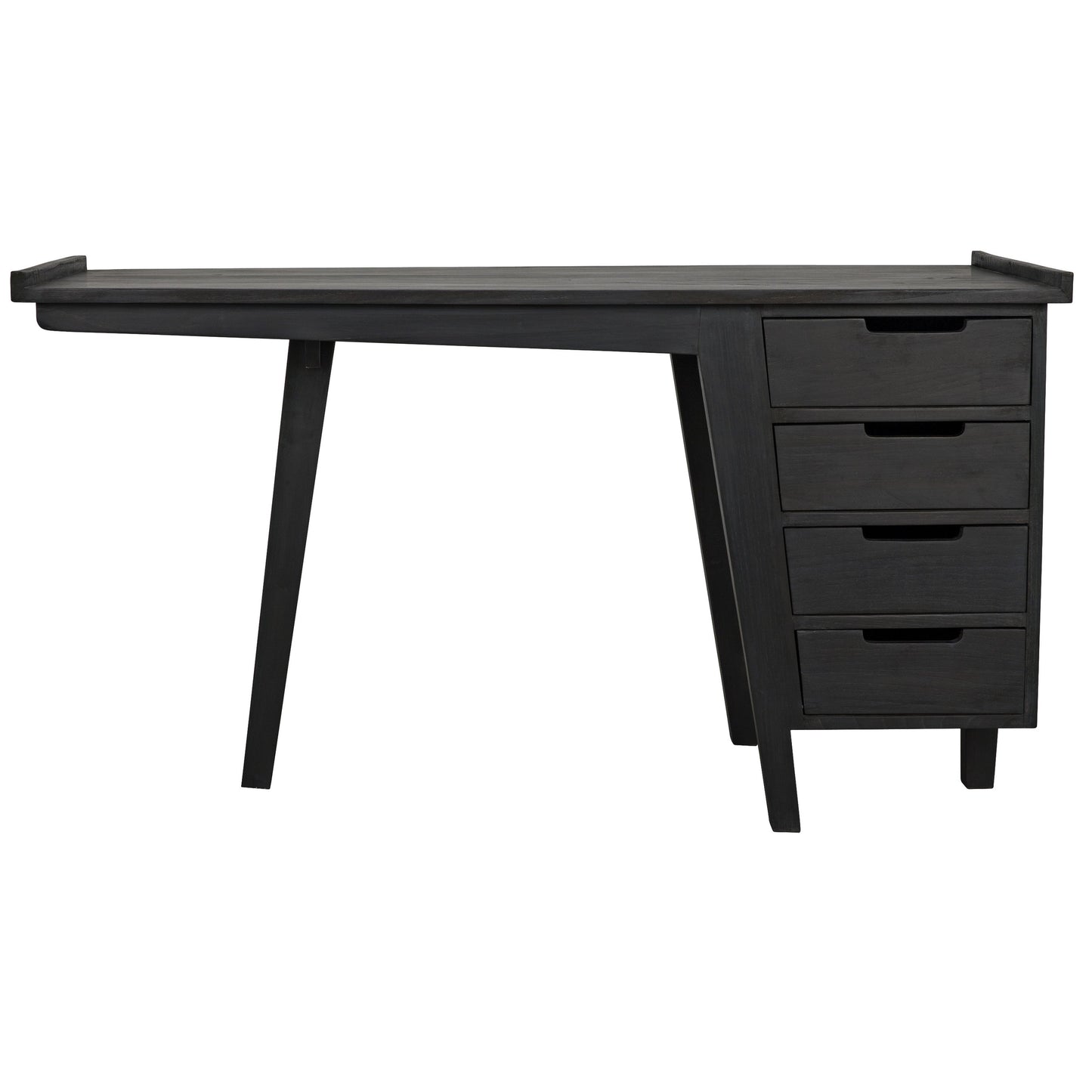 002 S-334963 | Additional Silo | Kennedy Desk by Noir in charcoal black. Made from sungkai in a modern style.