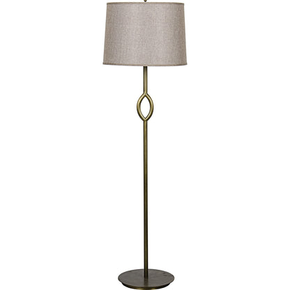 Ridge Floor Lamp by Noir in antique brass. Made from metal in a transitional style.