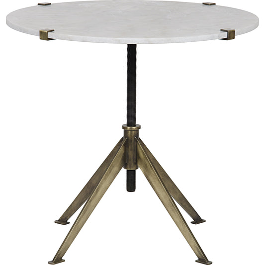 Edith Adjustable Side Table by Noir. Made from metal, quartz in a modern style.