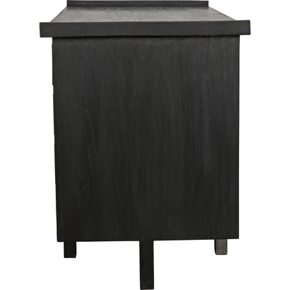 Kennedy Desk by Noir in charcoal black. Made from sungkai in a modern style.
