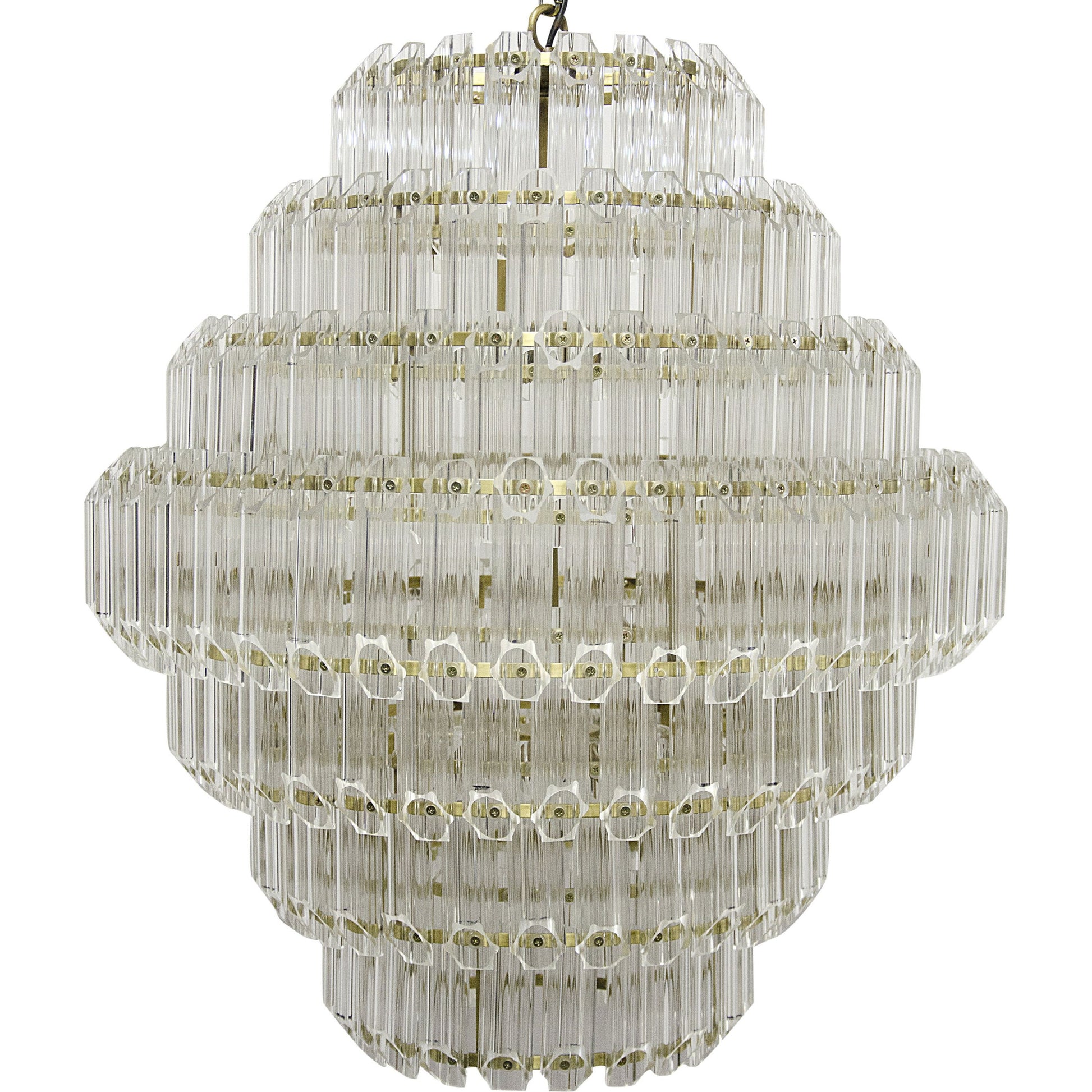 Palazzo Chandelier by Noir in antique brass. Made from metal, glass in a traditional style.